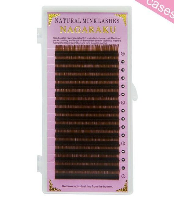 Pestañas marrones nagaraku mix 0.07 curva D